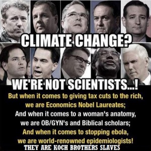 CLIMATE CHANGE GOP KOCH BROTHERS SLAVES